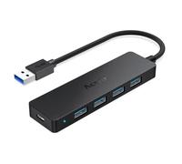 Aceele Hub USB 3.0 con 4 Puertos USB-A y Tipo-C Carga, Concentrador USB A 3.0 con Cable de 15cm Compatible para MacBook Pro, Mini Mac, Surface Pro 9, XPS, Xbox 1, PS5, PC portátil, SSD/HDD móvil y más