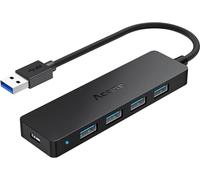 Aceele Hub USB 3.0 con 4 Puertos USB-A y Tipo-C Carga, Ladrón USB A de Transmisión de Datos de Alta Velocidad con Cable de 15cm para Macbook Pro/Air,Surface Pro, XPS, Xbox, Flash Drive y Más