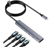 Aceele Hub USB C 3.2 Gen 2 con 4 Puertos USB-C, 10Gbps Adaptador USB C 3.2 de Cable de 60cm para Computadora Portátil, PC, Xbox, MacBook Pro/Air, iPad Pro y Más