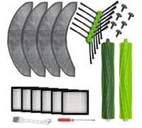 Aceesories Replacement Parts Compatible with iRobot Roomba Combo j7 j7+ j9+ Robot Vacuum & Mop Cleaner,Filter,Brush,Mop Pads (18 pack Brush+fiilter+mop kit For J7+ J9+)