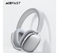 ACEFAST ANC 30dB híbrido cancelación de ruido inalámbrico Bluetooth 5,4 auriculares 40MM altavoz música deportes sobre la oreja auriculares HiFi Silvery