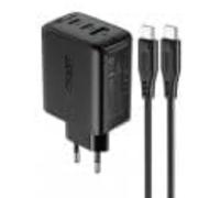 ACEFAST Wall Charger A13 PD 65W, 2X USB-C + USB (Negro)