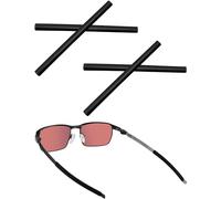 Acefrog 2 pares de calcetines de repuesto de silicona suave mejorados para Oakley Tincup OX3184, Pitchman OX8050, Tincup Carbon OX5095, ajuste perfecto, color negro