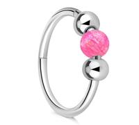 AceFun 18G piercing nariz plata,piercing nariz aro acero inoxidable 8mm anillo con bisagras Clicker Segmento Helix cartílago Daith Tragus piercing oído piercing cuerpo para las mujeres hombres