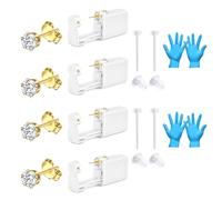 AceFun helix piercing pistola conjunto oro pistola piercing oreja,4 mm piercing pistola tragus conjunto con oído espárrago seguridad acero inoxidable cartílago tragus helix pendientes de joyería