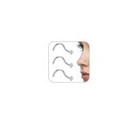 AceFun Piercing de nariz de titanio de 20 g, 1 L, con tornillo recto, anillos de nariz G23 de acero con diamante, joyería de plata para mujeres y hombres, 1,5 mm, 2 mm, 2,5 mm, 3 mm, circonita cúbica