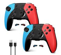 AceGamer 2pcs mandos inalámbricos para Switch 2/Switch/Lite/OLED, mando inalámbrico Pro con joystick Hall/giroscopio de 6 ejes/función de activación/botón programable/ajustes de vibración/aviso de bat