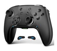 AceGamer Mando para Switch，Mando Pro para Switch con función despertador con una tecla/doble vibración/botón programable/Joystick Hall (Negro)