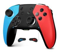 AceGamer Mando para Switch/Switch 2/ Lite/OLED con función despertador con una tecla/doble vibración/botón programable/Joystick Hall(rojo&azul)