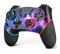 AceGamer Mando para Switch/Switch 2/ Lite/OLED con Función Despertador, Doble Vibración, Botón Programable, Joystick Hall (Galaxy)