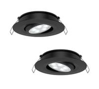 acegoo Foco Empotrable LED 12V Autocaravana Ángulo de haz de 35° Downlight Regulabl Iluminacion, para Caravana Barco Camión Camper, 205lm Aluminio completo sin transformador(Negro 3000K)
