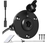 acegoo Starlink Mini DC hembra, kit de paso de pared de aluminio de 5,5 x 2,1 mm con cable de extensión CC hembra a hembra, montaje en panel impermeable para caravana, barco, caravana (paquete de 1)