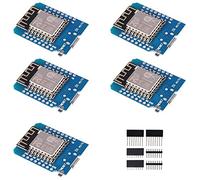 ACEIRMC 5 módulos ESP8266 ESP-12 ESP-12F NodeMcu Mini D1 WeMos Lua 4M Bytes WLAN WiFi Internet Development Board Base en ESP8266 ESP-12F para Arduino, compatible con WeMos D1 Mini