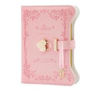 Aceirropy Cuaderno De Notas Con Candado En F-orma De Corazón Y Llave, Diario De Cuero Sintético B6 Con C-andado Y Llave, D-iario De Tapa Dura De Cuero Sintético Con Candado, 360 Páginas, Secreto