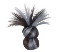 Aceirropy Peluca de moño para el pelo, moño con pinza para el pelo, peluca sintética con plumas para un peinado rápido y animador para uso diario