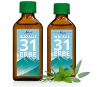 Aceite 31 natural de 31 hierbas - 2 x 100 ml fórmula suiza original, sin parabenos, alivio para resfriados, dolores de cabeza y músculos