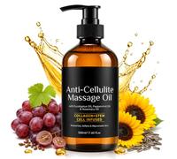 Aceite Anticelulítico Reductor Potente, Aceite Remodelador Anticelulítico Reafirmante, Piel Tersa y Tonificada con Absorción Rápida, Ideal para Masajes Corporales,Negro