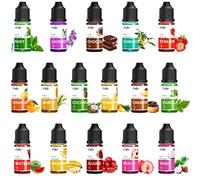 Aceite Aromas Alimentarios - 16 Aceite de Sabor Alimentos para Hornear, Cocinar, Dulces - Aceite Saborizante de Brillo de Labios Soluble Agua y Aceite para Bálsamo Labial, Fabricación de Jabón - 10ml