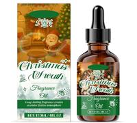 Aceite aromático Corona Navideña, Aceite Esencial de Invierno Sin Diluir con Gotero para Difusor, Humidificador, Aromaterapia, Espray, Fabricación de Velas, Jabón y Yoga, Duración (1PC)