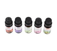 Aceite Aromático Difusor 5 Piezas 10ml de Planta para Aromaterapia | Rosas, Lavanda, Jazmín, Osmanto y Té Verde, Uso en Lámpara o Estufa Aromática, Fácil de Llevar