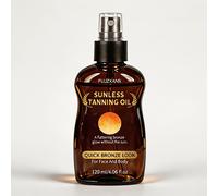 Aceite autobronceador sin sol de 120 ml para rostro y cuerpo, un bronceado uniforme rápidamente en 30 , spray autobronceador iluminador e hidratante