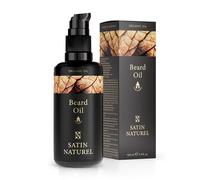 Satin Naturel Aceite Barba Hombre 100ml, Cuidado Barba Hombre con Aceite de Argan Aceite de Jojoba y Aceite de Almendras - Crecimiento Barba - Regalos Originales Para Hombre Aceite para Barba Hombre