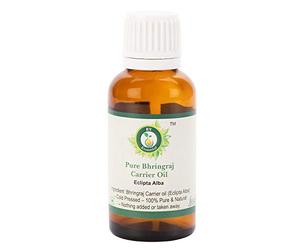 Aceite bhringraj | Eclipta alba | 100% natural puro | Prensado en frío | Bhringraj pelo Aceite | Para crecimiento pelo | Sin refinar | Bhringraj Oil | 50ml | 1.69oz By R V Essential