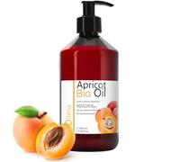Aceite BIO Albaricoque Masaje Hidratante Corporal, Bronceado después del Sol, Cuidado Piel Sensible (Bebé), Cutículas, Uñas, Pies, Cabello, Cuerpo - 500 ml