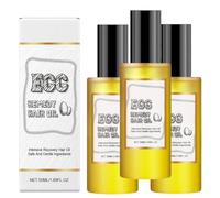 Aceite capilar de clara de huevo, aceite nutritivo para el cabello. Repara profundamente las puntas abiertas, suaviza el encrespamiento y nutre el cabello dañado.