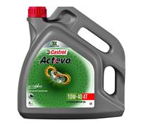 Set 4L Castrol Act-Evo 10w40 Actibond Aceite de Servicio Moto 4T Jaso MA2 Api Sl