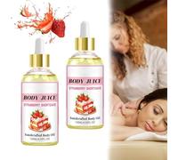 Aceite Corporal Aroma a Pastel de Fresa, Aceite Hidratante Diario para Piel Seca, Aroma Relajante para Hombres y Mujeres, Reduce la Sequedad de la Piel