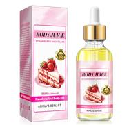 Aceite Corporal Body Juice Strawberry Shortcake, Fragancia Esencial Hidratante, Sérum De Masaje Hidratante Con Perfume Natural, Aceite Corporal Artesanal, Fragancia Duradera (A)
