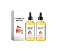 Aceite Corporal Crujiente De Fresa: Nutre, Suaviza E Hidrata La Piel | Hidratante Refrescante For Un Cuidado Suave Y Flexible | Fragante Ligero(2PCS)