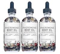 Aceite Corporal de Feromonas para Mujer - 30 ml, Perfume para Mujer, Aceite de Rosa y Almendras Dulces, Aceites Intención, Jazmín, Orquídea y Aciano (3pcs)