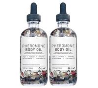 Aceite corporal de feromonas para mujer, con pétalos de rosa y aceite de almendras dulces. Hidrata la piel, fragancia duradera, aumenta la confianza y el atractivo social. (2PCS)
