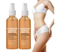 Aceite corporal de vainilla de cachemira, aclarador e hidratante con manteca de karité y aceite de jojoba, spray de masaje Nourishing para piel y cabello, para todos los tipos de piel (2 unidades)