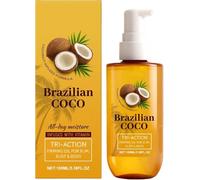 Aceite Corporal Hidratante de Coco Brasileño, Aceite Corporal Reafirmante y Tonificante, Loción Corporal Hidratante, Hidratación y Nutrición Profunda, Para Mujeres y Hombres