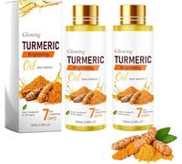 Aceite Corporal Iluminador de Cúrcuma, Aceite de Masaje de Cúrcuma para Mujeres, Relajante, Sérum Corrector de Manchas, Hidratación Profunda y Reparación de la Piel, Reduce las Líneas de Expresión