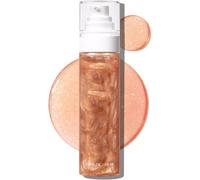 Aceite corporal iluminador, loción de aceite corporal con protección solar, humectante ligero y no pegajoso, iluminador de la piel con resultados radiantes. (02# Rose Gold)