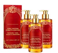 Aceite corporal iluminador multiusos con colágeno para reafirmar y masajear; aceite nutritivo y suavizante para piel flácida o con aspecto arrugado en cuello, pecho, brazos (3Piezas)