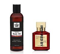 Aceite corporal inspirado, secado rápido, reafirmante, estrías, hidratante, masaje, aromaterapia, olor increíble por Jax of London, 200 ml, rojo