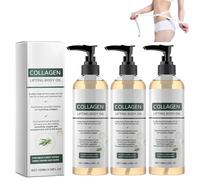 Aceite Corporal Lifting con Colágeno, 100ml Aceite Nutritivo para el Cuidado de la Piel, Anti-Arrugas y Estrías para Cuello, Pecho, Brazos y Abdomen, Aceite Reafirmante e Hidratante para Mujeres (3PC)