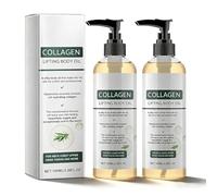 Aceite Corporal Lifting con Colágeno, Aceite Hidratante con Colágeno para el Cuerpo, Crema Corporal Reafirmante para Piel, Cuello, Escote, Brazos y Muslos (2Pcs)