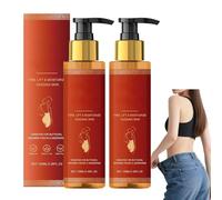 Aceite Corporal Mágico de Lujo para Mujeres, Aceite Reafirmante con Brillo para Brazos, Pecho, Muslos y Abdomen, Reduce Arrugas, Líneas Finas, Estrías y Flacidez de la Piel (2PCS, 100ml)