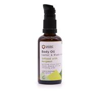 Aceite corporal orgánico, mezcla de aceites esenciales de bergamota, aceite hidratante natural, 50 ml, 3,7 x 11,7 cm, para adultos, aromaterapia, limoneno y linalool, todo tipo de piel