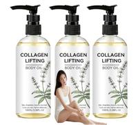 Aceite corporal reafirmante colágeno, aceite masaje anticelulítico corporal, reduce líneas finas suaviza piel, aceites nutritivos suavizantes cuello, cuello, pecho, brazos, muslos, estómago (3pcs)