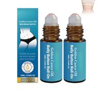 Aceite Corporal Reafirmante De Ricino, Aceite De Ricino Nutritivo Para Piel Abdominal, Educe Las Arrugas, Mejora La Elasticidad, Corporal De Ricino Para De Belleza Para Hombres Y Mujeres, 2PCS
