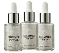 Aceite Corporal Seco Brillante, Ligero y con Efecto Brillante, Tamaño Viaje, Ideal para Rostro, Cuerpo, Piernas, Hombros y Clavículas
