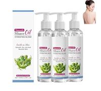 Aceite de afeitado suave para mujeres, aceites de afeitado suaves y calmantes, contiene semillas de jojoba y oliva, reduce la irritación, para rostro, cuerpo y piernas (3pcs)