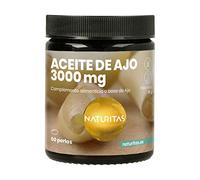 Aceite de Ajo 3000 mg 60 Perlas Naturitas Essentials | No tiene olor a ajo | Sin gluten | Sin lactosa